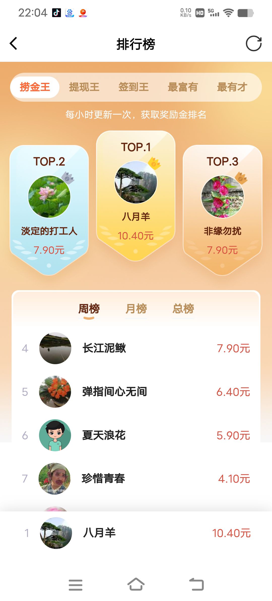 上榜了