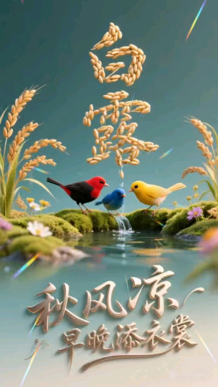 今天是9月7日，星期日早上好。也是二十四节气白露，一场秋雨一场凉，一场白露一场霜。白露时节，天气见谅。愿你保重身体，幸福安康。愿你在金秋九月百事无忌，顺风顺水，一切顺顺利利，所有美好如期而至，白露安康！